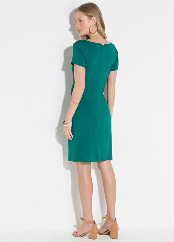 Quintess - Vestido Quintess Verde com Amarração na Cintura 5