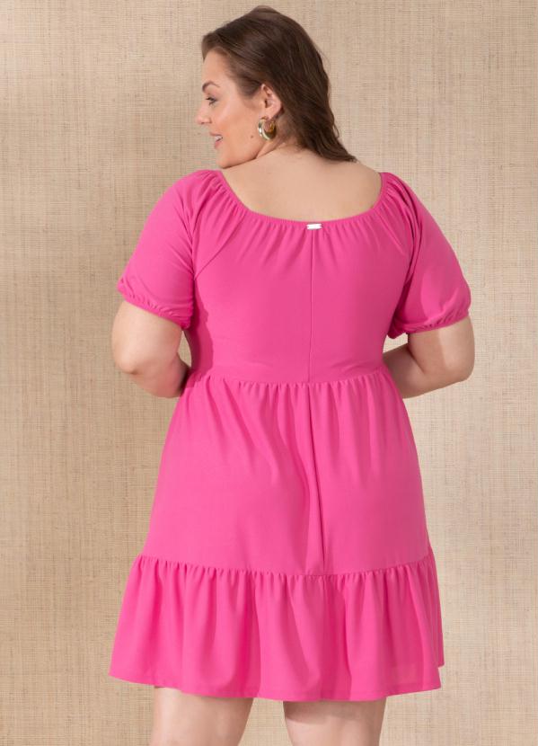 Quintess - Vestido Rosa com Franzidos 7