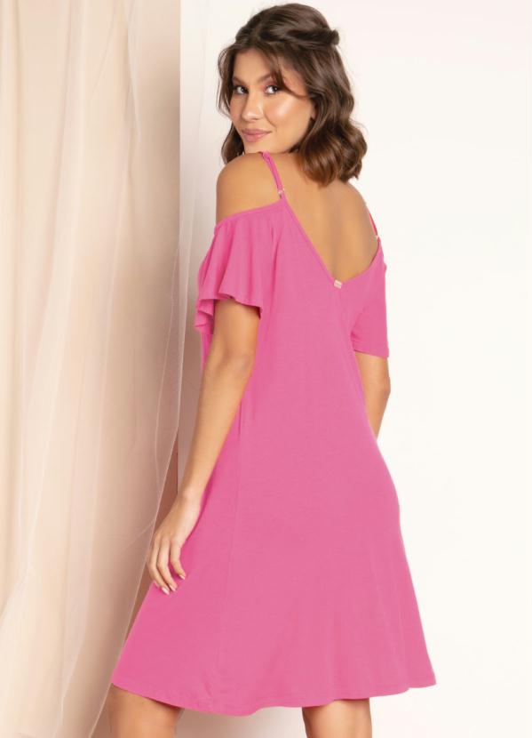 Quintess - Vestido Rosa de Alças Cruzadas 2