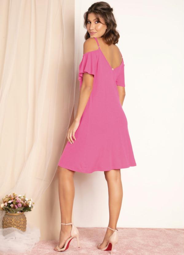 Quintess - Vestido Rosa de Alças Cruzadas 4