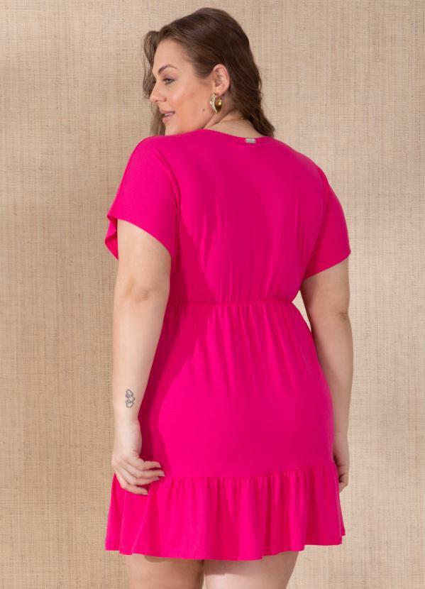 Quintess - Vestido Soltinho Rosa com Bolsos 8