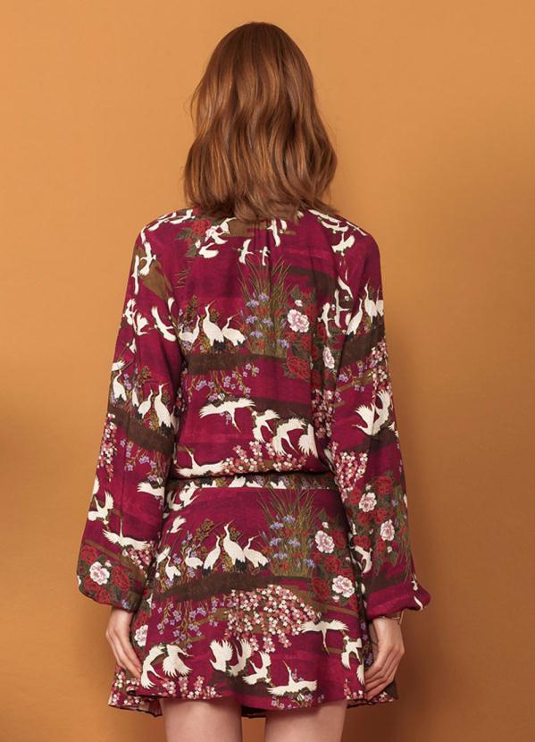 Lez a Lez - Vestido Teciod Rayon Bali Dança dos Pássaros 2