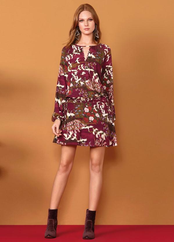 Lez a Lez - Vestido Teciod Rayon Bali Dança dos Pássaros 3