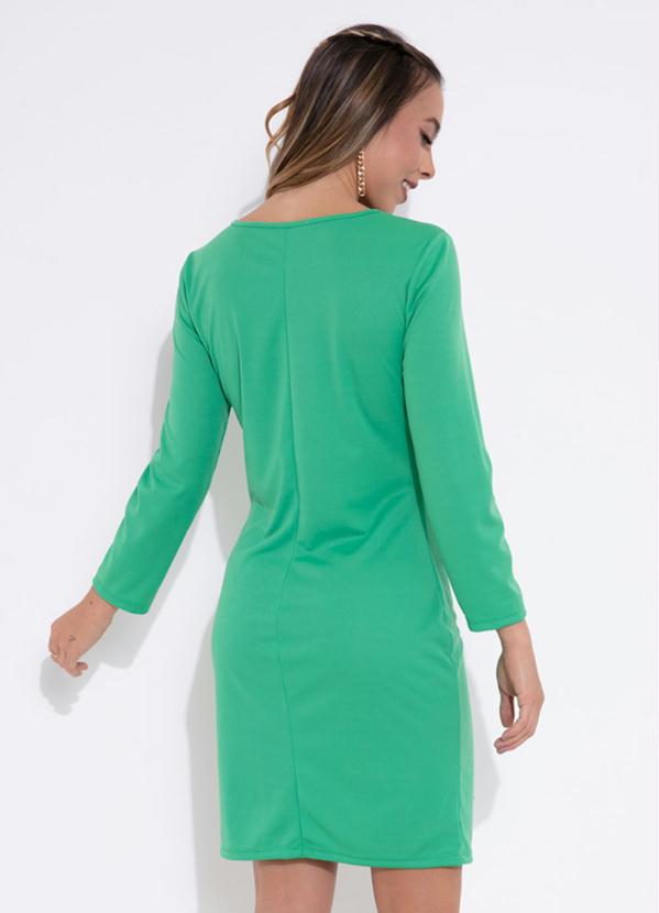 Outlet - Vestido Verde com Recorte Vazado 2