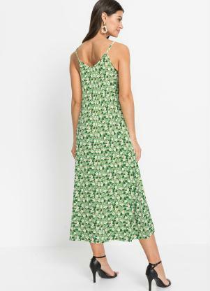 bonprix - Vestido de Alcinha Longuete Floral Verde - BONPRIX