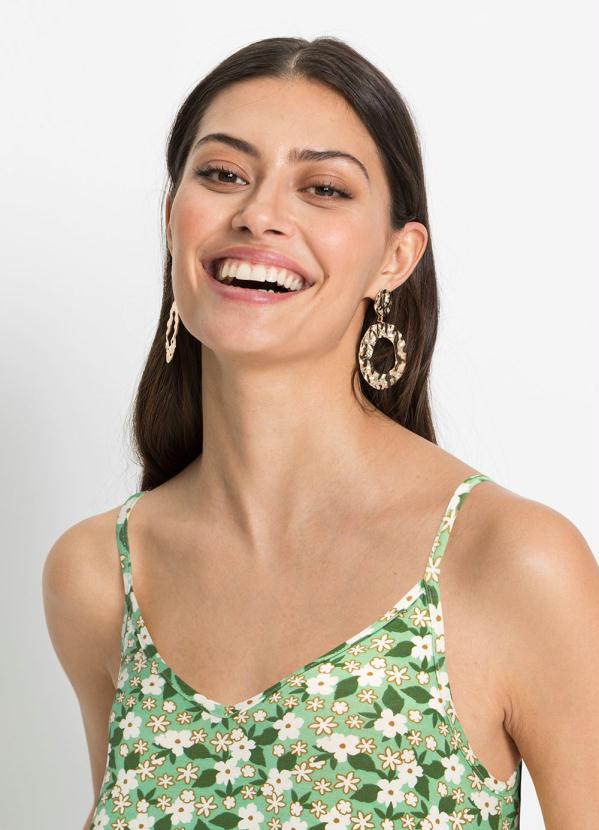 bonprix - Vestido de Alcinha Longuete Floral Verde 4