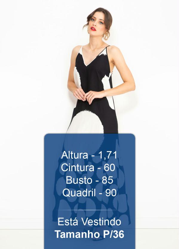 Forum - Vestido Longo de Linho Estampado Preto 3