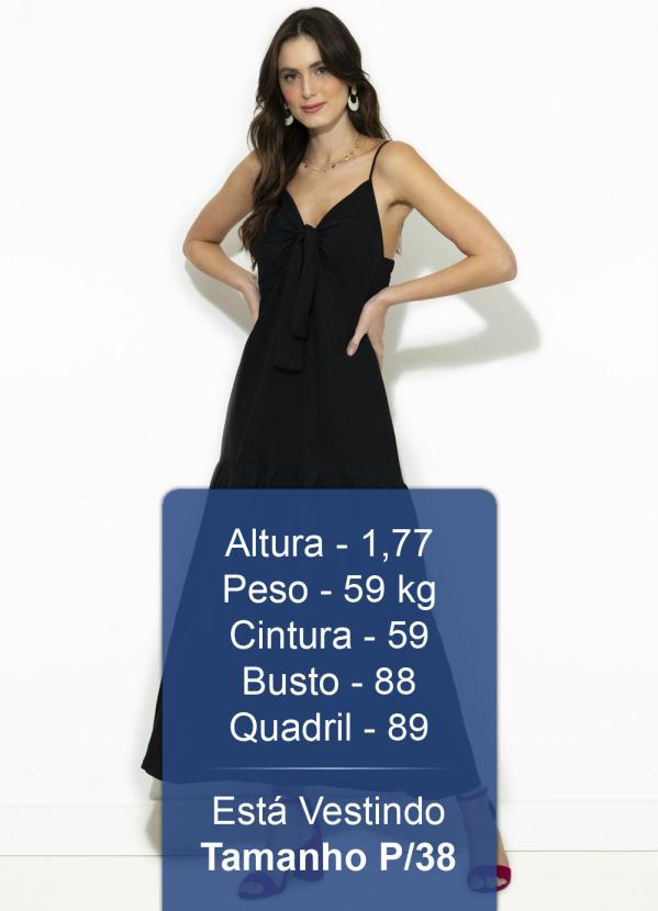 Forum - Vestido Longo Linho Preto 4