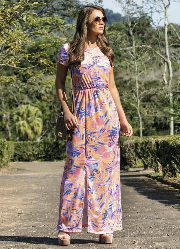 Rosalie - Vestido com Amarração Folhagem Moda Evangélica 2