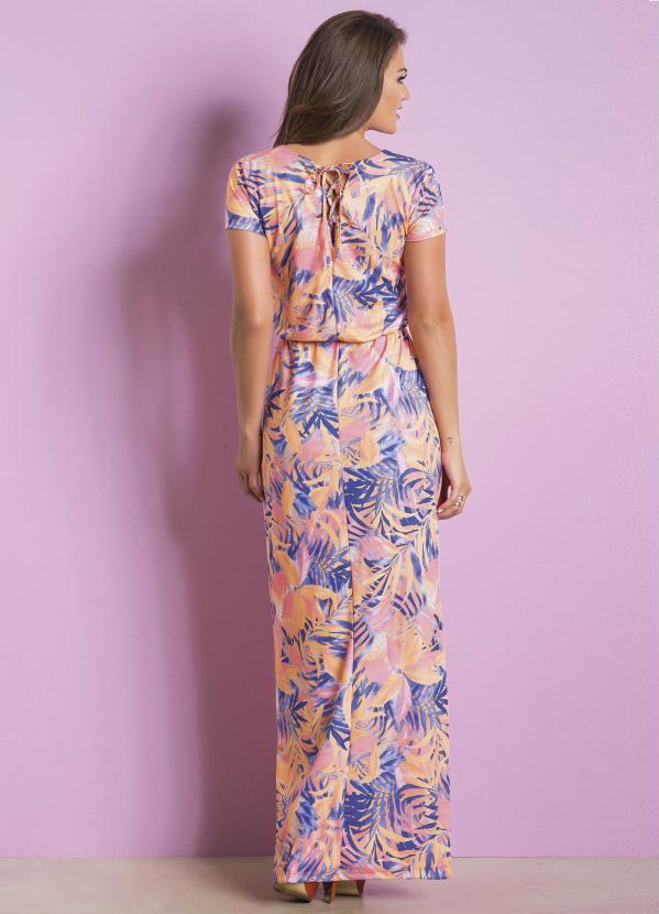 Rosalie - Vestido com Amarração Folhagem Moda Evangélica 3