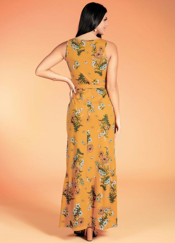 Rosalie - Vestido com Faixa Floral Moda Evangélica 2