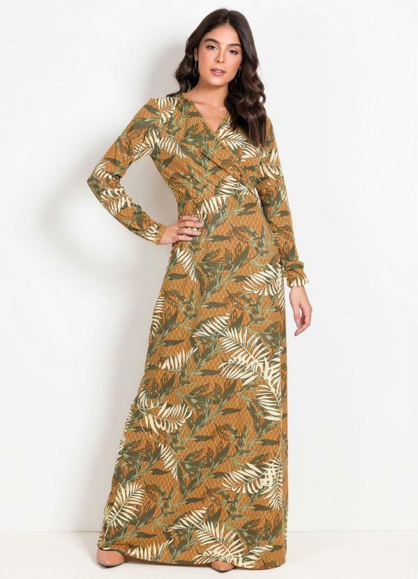 Vestido Com Transpasse Folhagens Moda Evang lica Rosalie vestido-com-transpasse-folhagens-moda-evang-lica-rosalie
