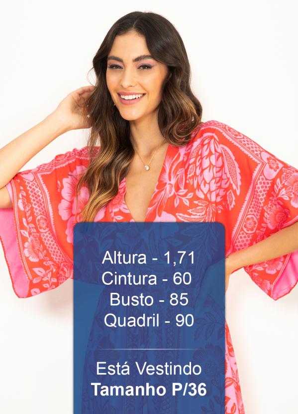 Farm - Vestido de Viscose Jardim Romance Rosa 5