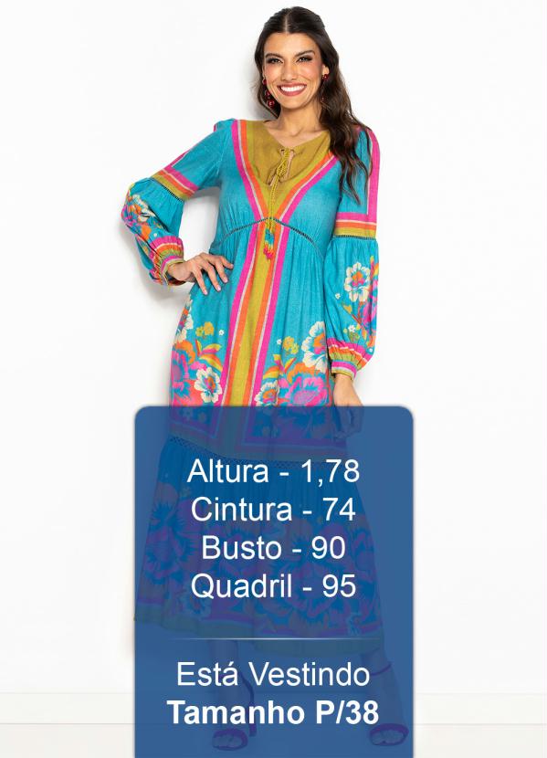 Farm - Vestido de Viscose Primavera Engenharia Azul 5