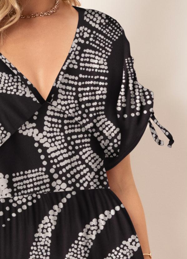 Quintess - Vestido Floral Pontilhado em Malha Fria 13