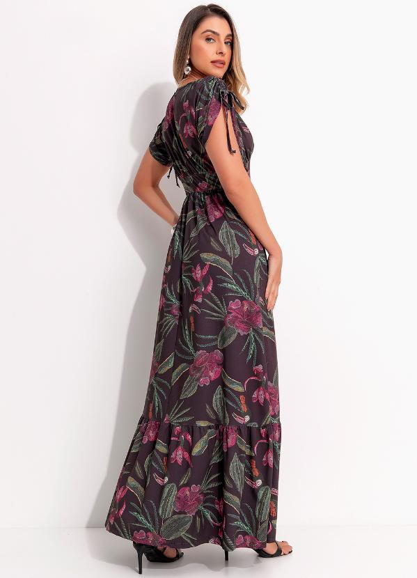 Quintess - Vestido Floral Rabisco em Malha Fria 2