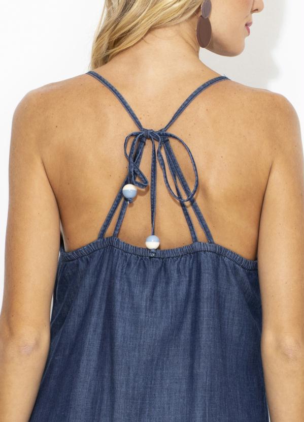 Maria Filó - Vestido Jeans Longo Azul 4