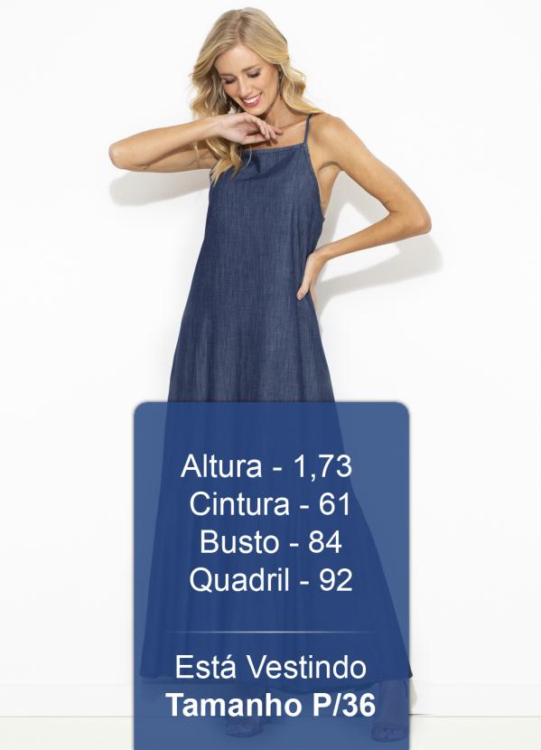 Maria Filó - Vestido Jeans Longo Azul 5