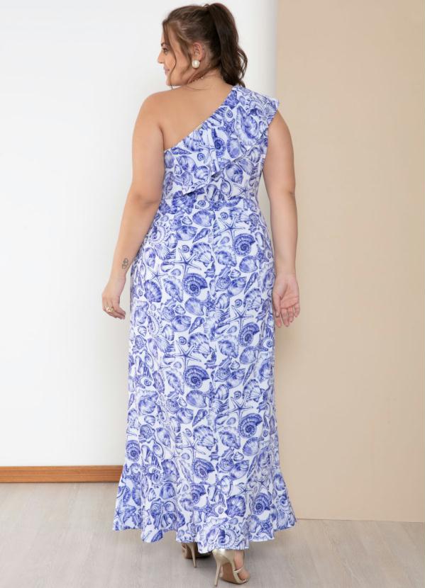 Quintess - Vestido Longo Conchas Ombro Único 4