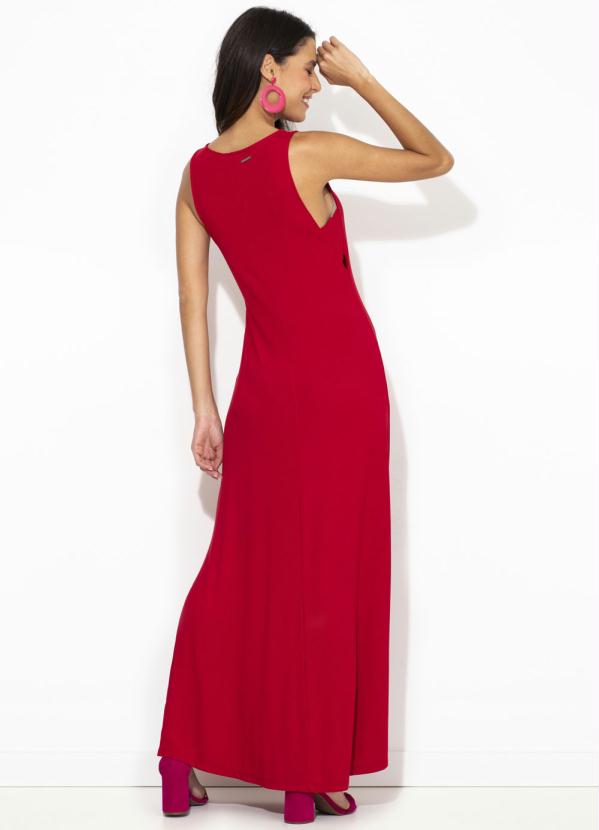 Forum - Vestido Longo de Malha Vermelho 2