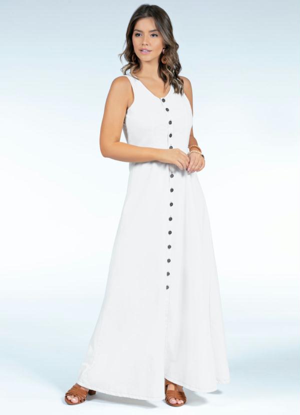 vestido off white longo