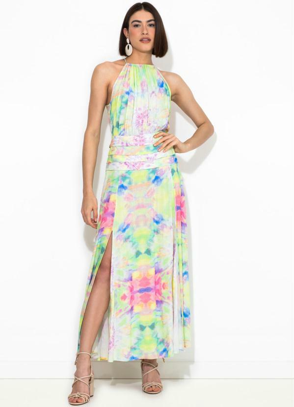 Farm - Vestido Longo Mistura de Cor Tie Dye