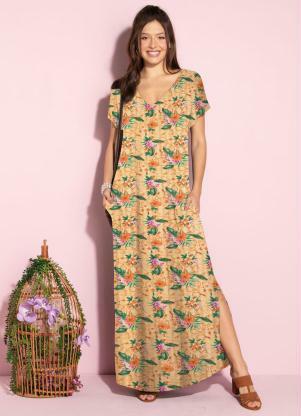 vestido longo floral comprar online