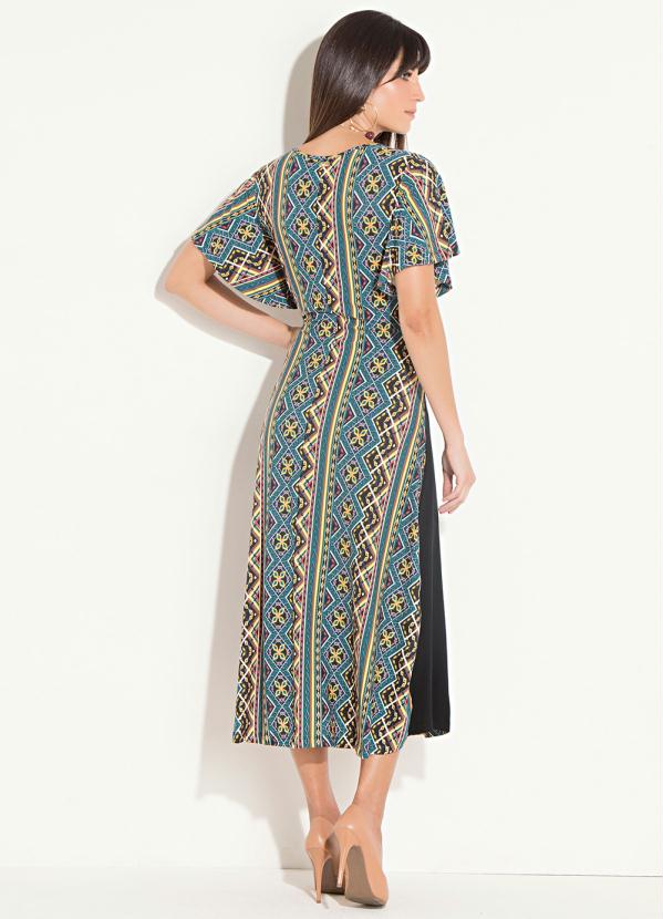 Quintess - Vestido Quintess Étnico com Recortes 2