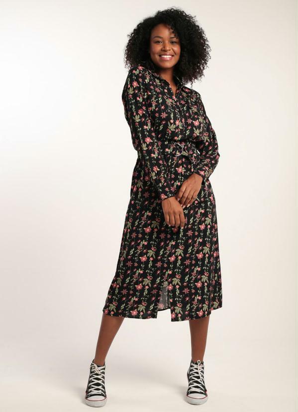 Angel - Vestido Viscose Preto
