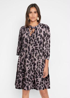 bonprix - Vestido Animal Print em Malha Fria - BONPRIX