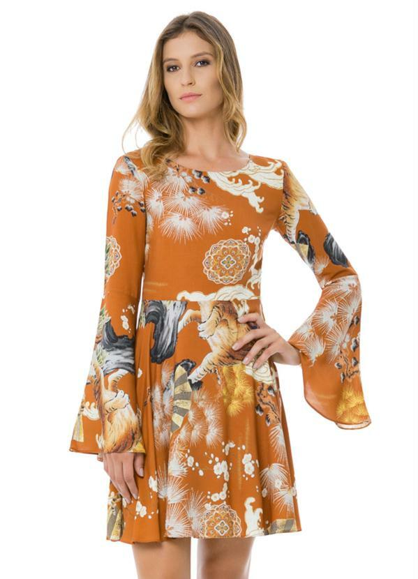 Lez a Lez - Vestido Tecido Rayon Bali Tigre
