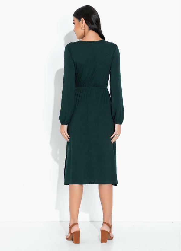 bonprix - Vestido com Amarração Verde 1