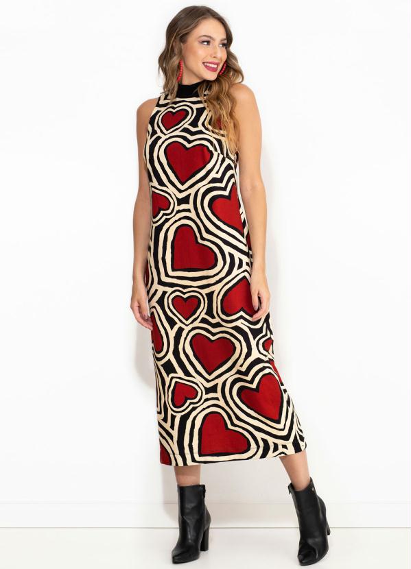 Farm - Vestido Cropped de Malha Amo Preto