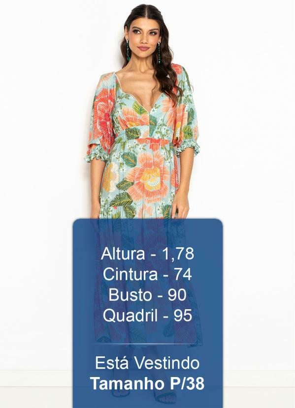 Farm - Vestido Cropped de Viscose Floral Julia Estampado 5