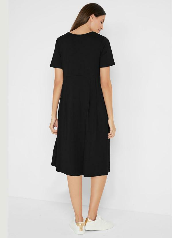 bonprix - Vestido Decote V com Bolsos Verde Jade 2