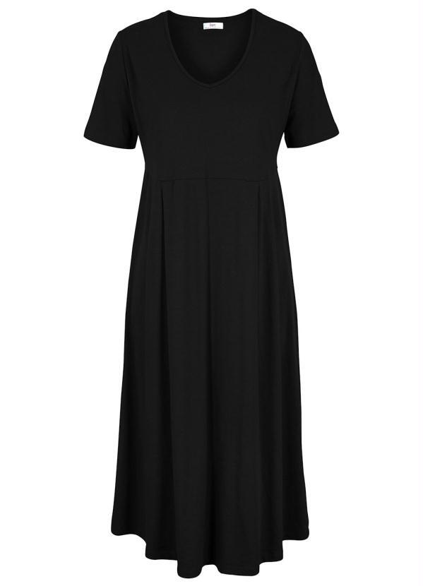 bonprix - Vestido Decote V com Bolsos Verde Jade 3