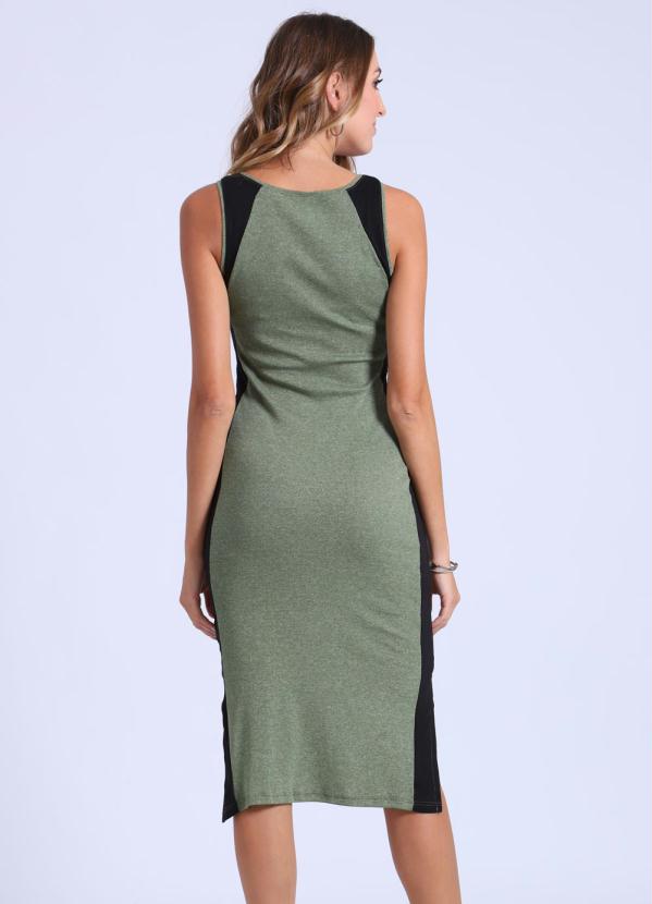 Briard - Vestido em Malha Ribana Verde 2