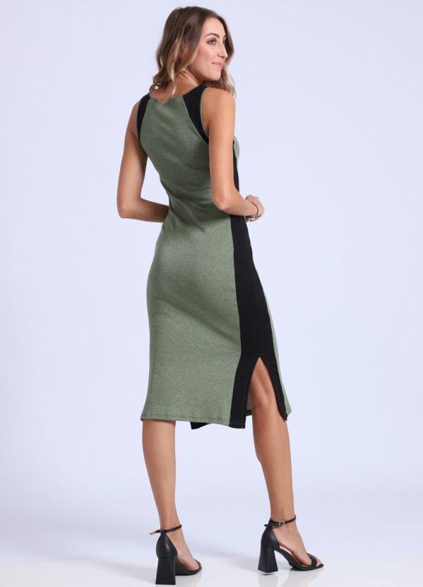 Briard - Vestido em Malha Ribana Verde 4