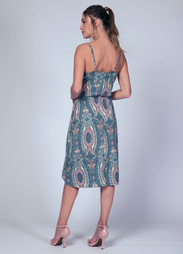 Quintess - Vestido Étnico com Babados e Barra Assimétrica 4