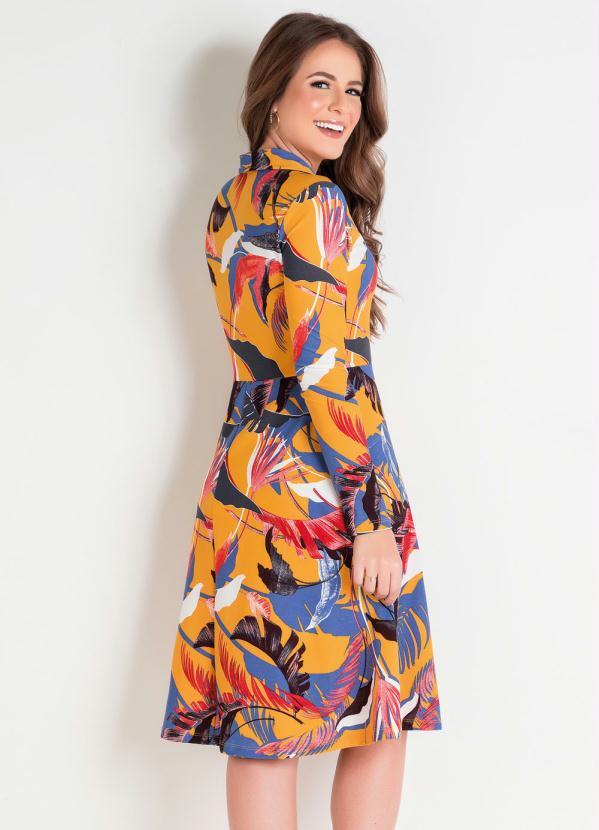 Rosalie - Vestido Evasê Estampado Moda Evangélica 2