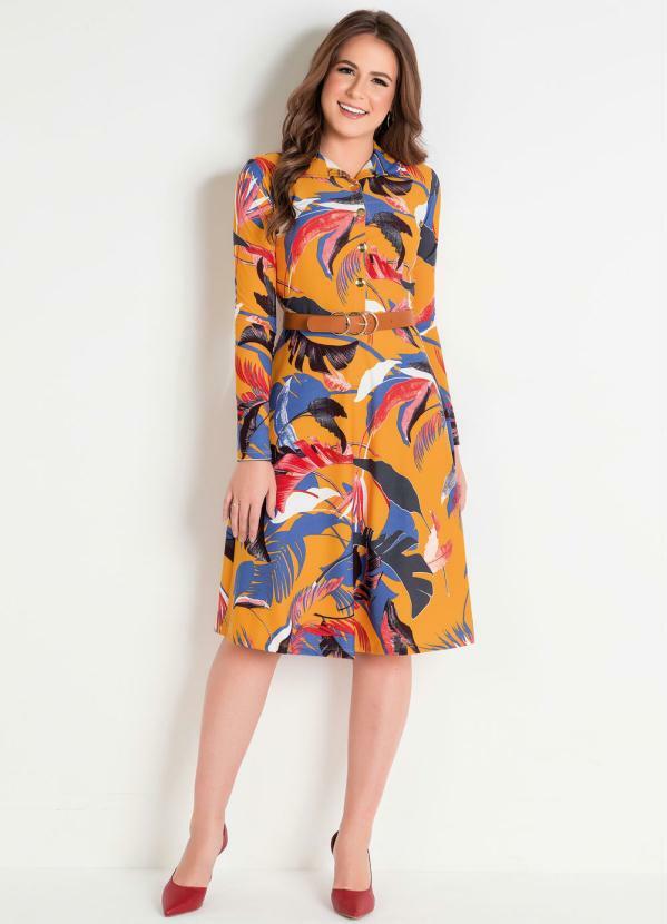 Rosalie - Vestido Evasê Estampado Moda Evangélica 4