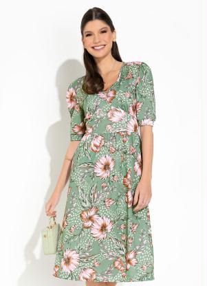 Rosalie - Vestido Floral Verde Princesa - ROSALIE