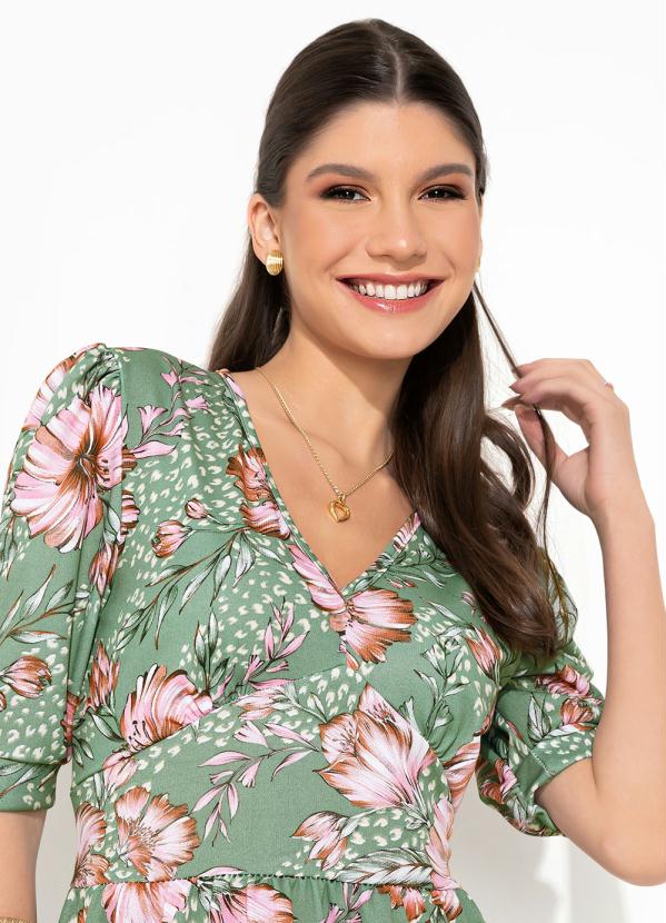 Rosalie - Vestido Floral Verde Princesa 3