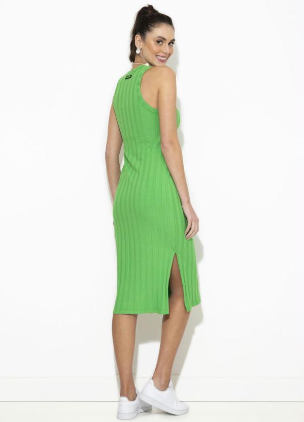 Colcci - Vestido Midi Canelado Verde 4