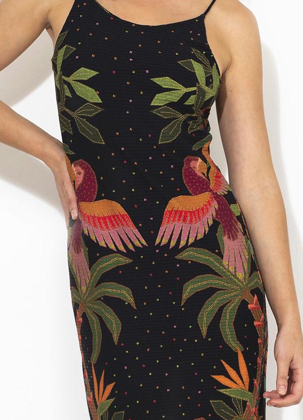 Farm - Vestido Midi Coluna Ararueiro Preto 6
