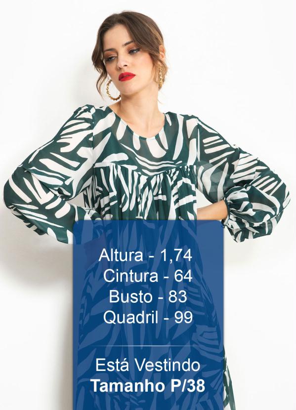 Maria Filó - Vestido Midi de Viscose Estampa Talho Verde 5