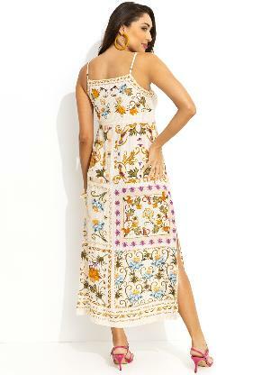 Farm - Vestido Midi Delicadeza de Verão Off White - FARM