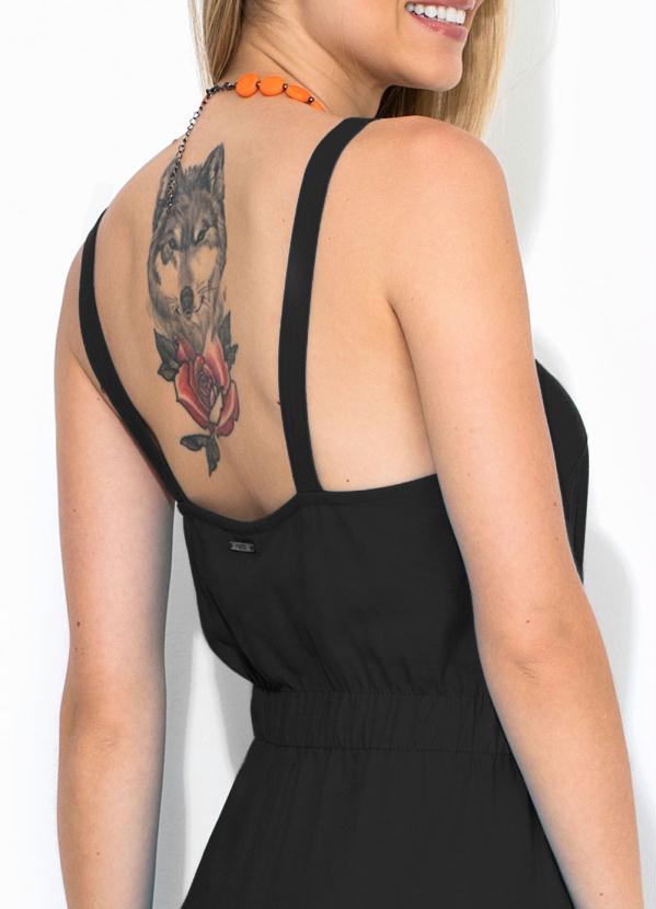 Forum - Vestido Midi Linho Preto 4