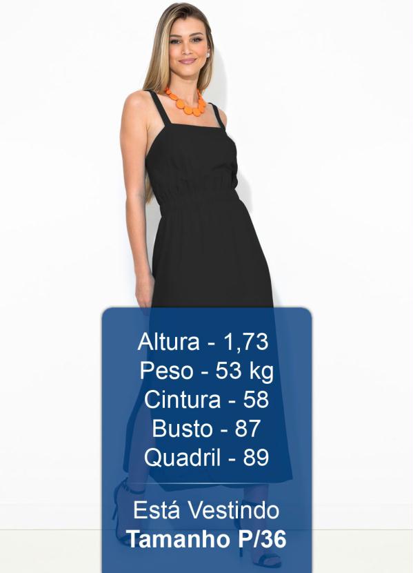 Forum - Vestido Midi Linho Preto 5