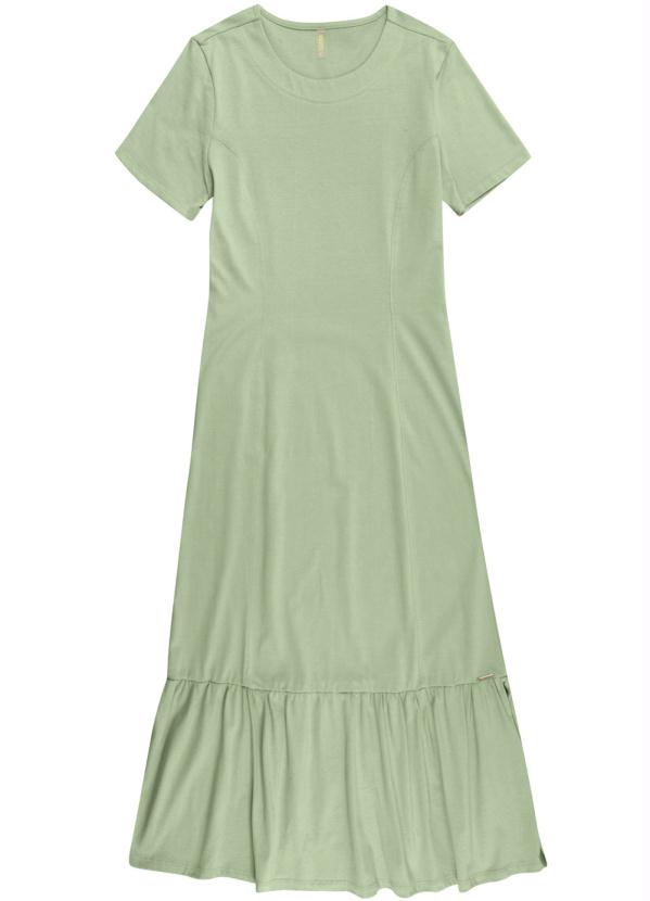 Cativa - Vestido Midi Meia Malha Verde